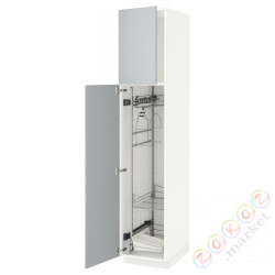 ⭐METOD⭐Высокий шкаф/домашний интерьер, белый/Veddinge Серый, 40x60x200 cm⭐ИКЕА-69468463