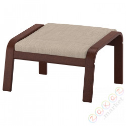 ⭐POANG⭐Подставка для ног, коричневый/Хилларед бежевый⭐ИКЕА-69197848