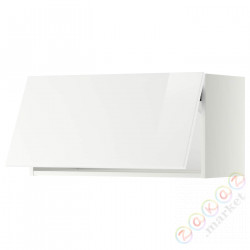 ⭐METOD⭐Шкаф навесной горизонтальный с кнопкой открывания, белый/Рингхульт белый, 80x40 cm⭐ИКЕА-69394467