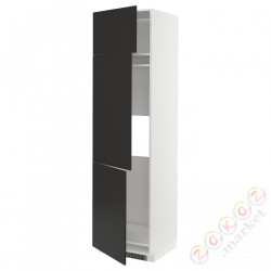 ⭐METOD⭐Ледяной шкаф высокий/замораживание/3Drz, белый/Nickebo матантрацит, 60x60x220 cm⭐ИКЕА-19498599