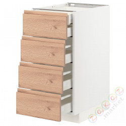 ⭐METOD / MAXIMERA⭐Sза stj 4fr/2n/3śr шу, белый/Voxtorpподражание. дуб, 40x60 cm⭐ИКЕА-69402735