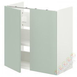 ⭐ENHET⭐Половина умывальника/дверь, белый/бледно-серо-зеленый, 60x32x60 cm⭐ИКЕА-49496872