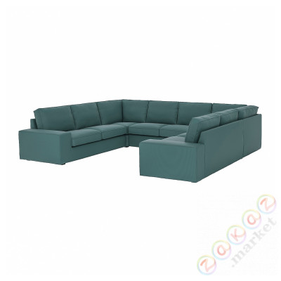 ⭐KIVIK⭐П-образный диван, 6-человек, Kelinge серо-бирюзовый⭐ИКЕА-29443064