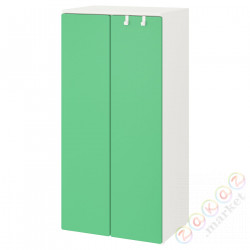 ⭐SMASTAD⭐Гардероб, белый/зеленый, 60x42x123 cm⭐ИКЕА-09390330