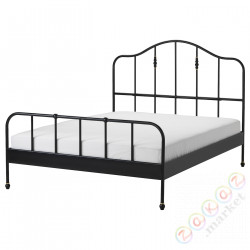 ⭐SAGSTUA⭐Корпус кровати, черный/Lindbåden, 160x200 cm⭐ИКЕА-29495029