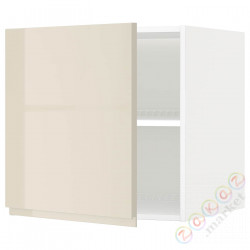 ⭐METOD⭐Верх для холодильника/морозильная камера, белый/Voxtorpглянцевый светло-бежевый, 60x60 cm⭐ИКЕА-99464722