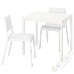 ⭐VANGSTA / TEODORES⭐Таблица и 2 стулья, белый/белый, 80/120 cm⭐ИКЕА-19221209