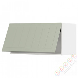 ⭐METOD⭐Шкаф навесной горизонтальный с кнопкой открывания, белый/Stensund светло-зеленый, 80x40 cm⭐ИКЕА-79486310