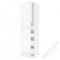 ⭐METOD / MAXIMERA⭐Шкаф, высота 2дверь/4лопата, белый/Рингхульт белый, 60x60x220 cm⭐ИКЕА-89468933