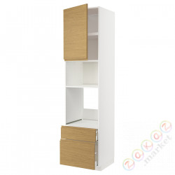 ⭐METOD / MAXIMERA⭐я шел/микр сDrz/2 шу, белый/Voxtorpподражание. дуб, 60x60x240 cm⭐ИКЕА-99537945