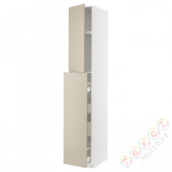 ⭐METOD / MAXIMERA⭐Sза wys сwys 1Drz/4шу, белый/Havstorp бежевый, 40x60x240 cm⭐ИКЕА-79463422