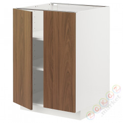 ⭐METOD⭐Кабинет stj/полки/2 дверь, белый/Tistorp подражаниеacja коричневыйowego орехa, 60x60 cm⭐ИКЕА-49519920