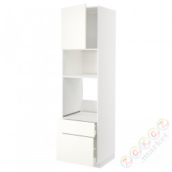 ⭐METOD / MAXIMERA⭐я шел/микр сDrz/2 шу, белый/Vallstena белый, 60x60x220 cm⭐ИКЕА-99507444