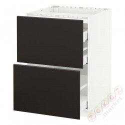 ⭐METOD / MAXIMERA⭐Старший полковник/2fr/3шу, белый/Кунгсбака антрацит, 60x60 cm⭐ИКЕА-69212009