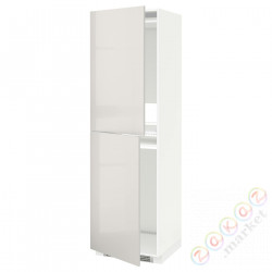 ⭐METOD⭐Шкаф, высокий лед/проживающий, белый/Ringhult светло-серый, 60x60x200 cm⭐ИКЕА-09142726