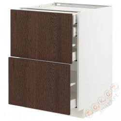 ⭐METOD / MAXIMERA⭐Sсstj 2fr/2n/śr/в шу, белый/Sinarp коричневый, 60x60 cm⭐ИКЕА-69404089