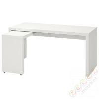 ⭐MALM⭐Письменный стол с выдвижной панелью, белый151x65 cm⭐ИКЕА-70214192