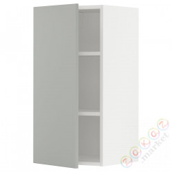 ⭐METOD⭐Навесной шкаф с полками, белый/Havstorp светло-серый, 40x80 cm⭐ИКЕА-09539369