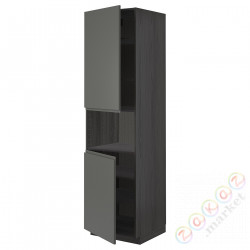 ⭐METOD⭐Ш x В ст микрофон 2Drz/половина, черный/Voxtorpтемно-серый, 60x60x220 cm⭐ИКЕА-49455923