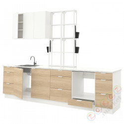 ⭐ENHET⭐Кухня, белый/подражание. белый дуб, 323x63.5x241 cm⭐ИКЕА-29337860