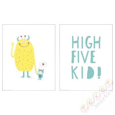 ⭐BILD⭐Плакат, high five, 40x50 cm⭐ИКЕА-60521648