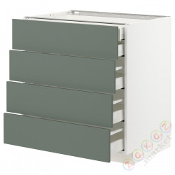 ⭐METOD / MAXIMERA⭐Бывший 4 пт/2n/3śr шу, белый/Bodarp серо-зеленый, 80x60 cm⭐ИКЕА-99316878