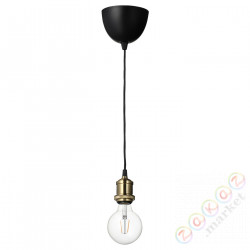 ⭐JALLBY / LUNNOM⭐Подвесной светильник сżarówką, латуньowане мяч/прозрачный⭐ИКЕА-59491505