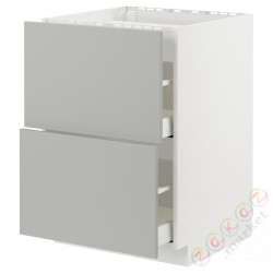 ⭐METOD / MAXIMERA⭐Ша ул/2fr/2шу, белый/Havstorp светло-серый, 60x60 cm⭐ИКЕА-29538528