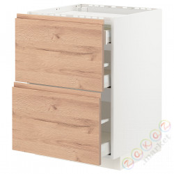 ⭐METOD / MAXIMERA⭐Ша ул/2fr/3шу, белый/Voxtorpподражание. дуб, 60x60 cm⭐ИКЕА-59403207