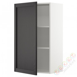 ⭐METOD⭐Навесной шкаф с полками, белый/Lerhyttan черный морилка, 60x100 cm⭐ИКЕА-99466698