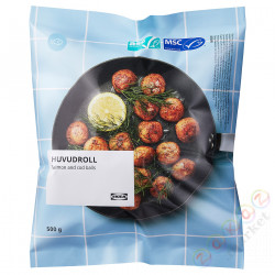 ⭐HUVUDROLL⭐Klopsiki сłososia i dorТише, Сертификат ASC/Сертификат MSC Frozen, 500 g⭐ИКЕА-00487794