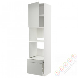 ⭐METOD / MAXIMERA⭐Рано утром/пирог ком доктор/2 шу, белый/Havstorp светло-серый, 60x60x240 cm⭐ИКЕА-49538382