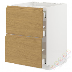 ⭐METOD / MAXIMERA⭐Ша ул/2fr/3шу, белый/Voxtorpподражание. дуб, 60x60 cm⭐ИКЕА-19539062