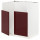 ⭐METOD⭐BREDSJÖN тумба под раковину двойная, белый Kallarp/темно-красно-коричневый блеск, 80x60 cm⭐ИКЕА-89457562