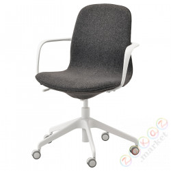 ⭐LANGFJALL⭐Стул konferencyjne ссвязаныokiet., Gunnared темно-серый/белый⭐ИКЕА-89252773