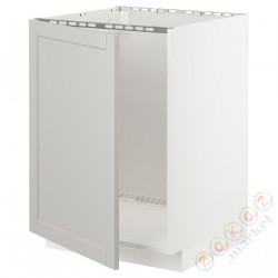 ⭐METOD⭐Шкаф под раковину, белый/Lerhyttan светло-серый, 60x60 cm⭐ИКЕА-39464536