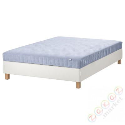 ⭐ESPEVAR/VADSO⭐Континентальная кровать, белый/жесткий голубой, 140x200 cm⭐ИКЕА-29414740