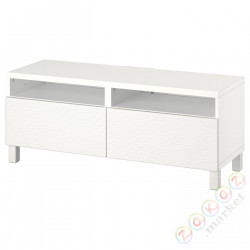 ⭐BESTA⭐Тумба под ТВ с ящики, белый/Laxviken/Stubbarp белый, 120x42x48 cm⭐ИКЕА-19419941