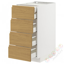 ⭐METOD / MAXIMERA⭐Sза stj 4fr/2n/3śr шу, белый/Voxtorpподражание. дуб, 40x60 cm⭐ИКЕА-79538465