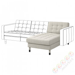 ⭐LANDSKRONA⭐Диван, Дополнительная кровать, Gunnared бежевый/черный/дерево⭐ИКЕА-09491126