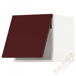 ⭐METOD⭐Навесной шкаф pos, белый Kallarp/темно-красно-коричневый блеск, 40x40 cm⭐ИКЕА-79391802