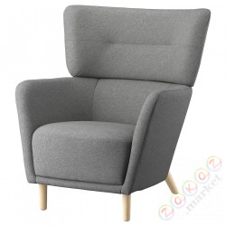 ⭐OSKARSHAMN⭐Кресло Wingback, Tibbleby бежевый/Серый⭐ИКЕА-20523611