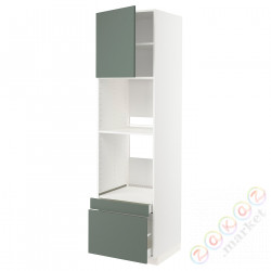 ⭐METOD / MAXIMERA⭐Рано утром/пирог ком доктор/2 шу, белый/Bodarp серо-зеленый, 60x60x220 cm⭐ИКЕА-49464866