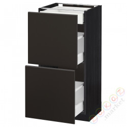 ⭐METOD / MAXIMERA⭐Sсstj 2fr/3шу, черный/Кунгсбака антрацит, 40x37 cm⭐ИКЕА-69212542