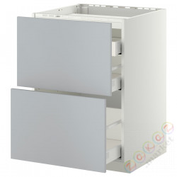 ⭐METOD / MAXIMERA⭐Старший полковник/2fr/3шу, белый/Veddinge Серый, 60x60 cm⭐ИКЕА-79027172