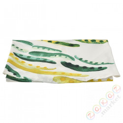 ⭐NABBFISK⭐Скатерть, шаблон желтый/зеленый/белый круглый, 150 cm⭐ИКЕА-50571078