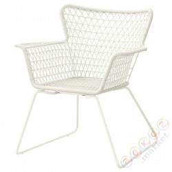 ⭐HOGSTEN⭐Стул с подлокотниками, людоед., белый⭐ИКЕА-20209862