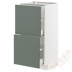 ⭐METOD / MAXIMERA⭐Шкаф/2 шу/, белый/Bodarp серо-зеленый, 40x37 cm⭐ИКЕА-19316684