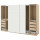 ⭐PAX / HOKKSUND⭐Комбинация шкафов, под беленый дуб/высокий блеск светло-серый300x66x201 cm⭐ИКЕА-79330427
