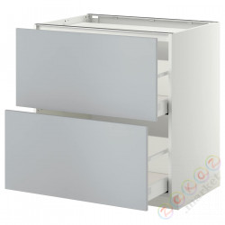 ⭐METOD / MAXIMERA⭐Старший полковник/2fr/2шу, белый/Veddinge Серый, 80x60 cm⭐ИКЕА-99923593